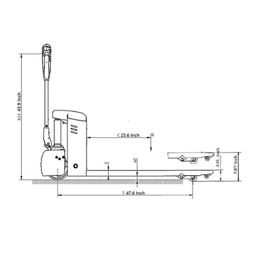 EKKO Lithium Phosphate Electric Walkie Pallet Jack 3300 lb Cap., EP15JLI - Image 2