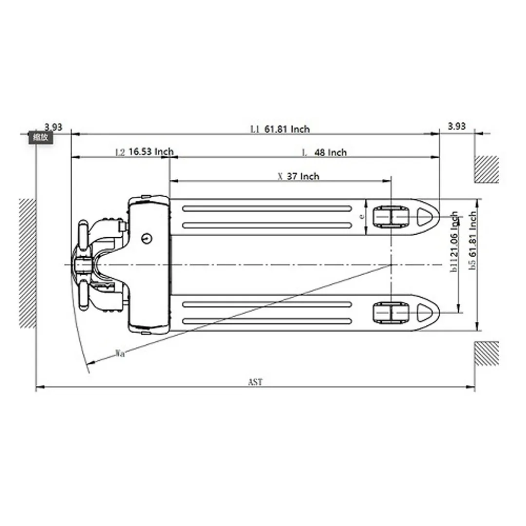 EKKO Lithium Phosphate Electric Walkie Pallet Jack 3300 lb Cap., EP15JLI - Image 3