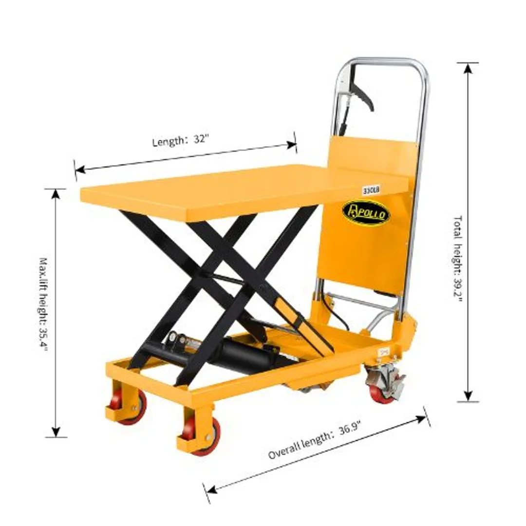 Apollolift Scissor Lift Table 1100 lbs. 35.4" lift, A2002 - Image 3