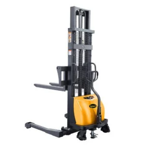 Apollolift Semi-Electric Straddle Stacker w/Adj Forks, 2200 lbs, 118" Lift, A3008