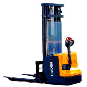 EKKO Full Powered Straddle Stacker 4400 lbs. Cap, 177" Lift, EB20E