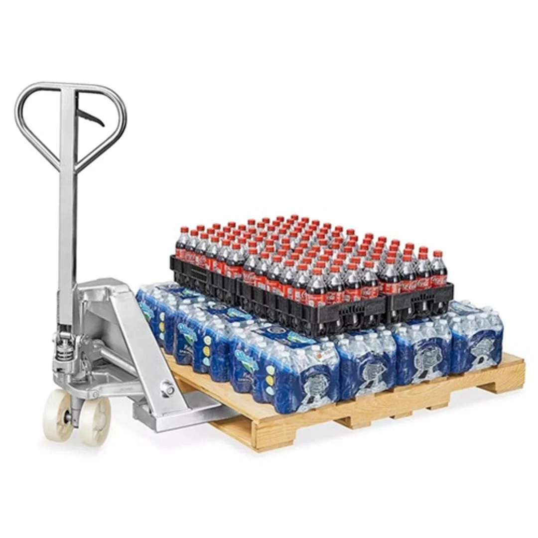 Majorlift Stainless Steel Pallet Jack Trucks, 5500 lbs Cap. 48" x 27", MPT55S - Image 2